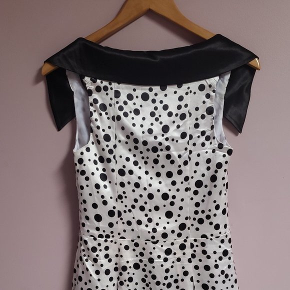 Vasidora Women's Dress - Size Small - Black Polka Dots - Pre-Owned - Picture 4 of 7